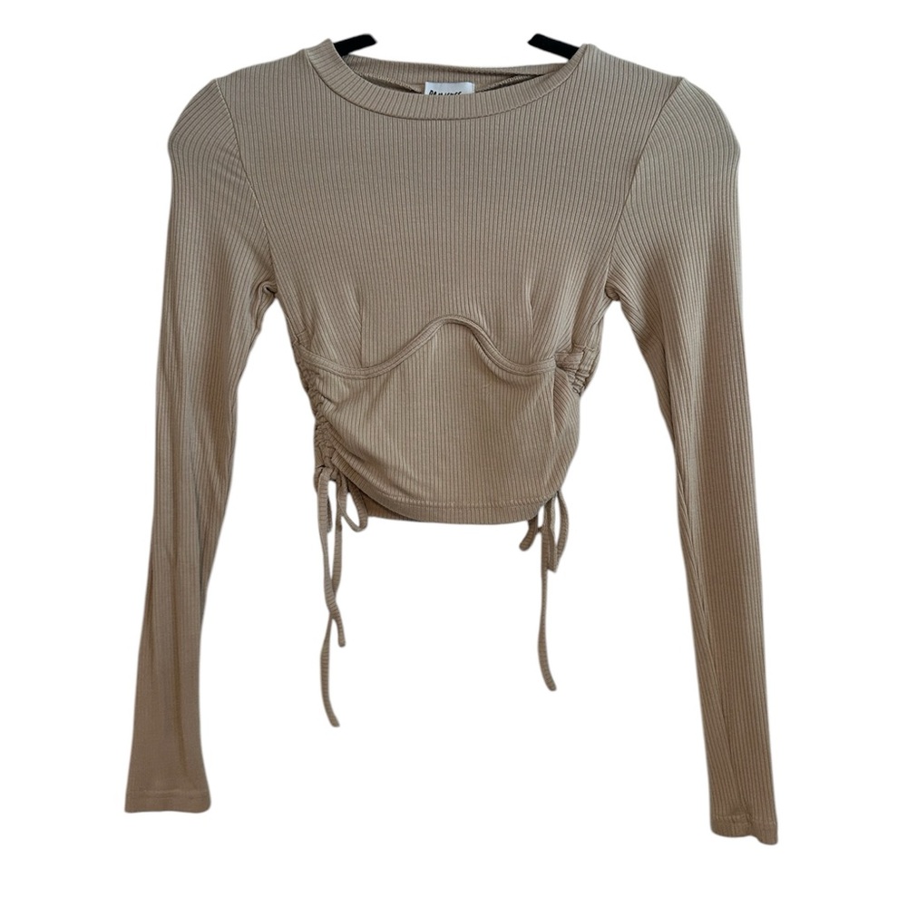 Princess Polly Tan Crop‎ Top Long Sleeve